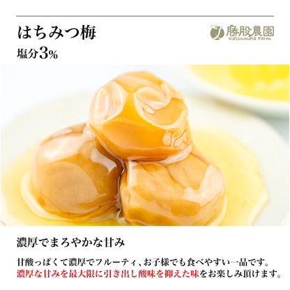 減塩はちみつ梅 塩分3% 紀州南高梅 送料無料