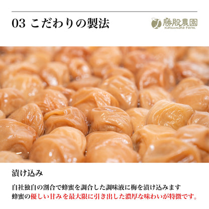 減塩はちみつ梅 塩分3% 紀州南高梅 送料無料